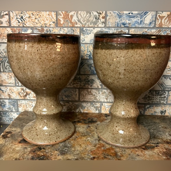 The Coach House Pottery Other - 2 of The Coach House Pottery from Coggeshall Essex goblet/ chalice. 5.5”